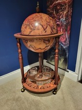 Vintage Wine Bar Antique Globe