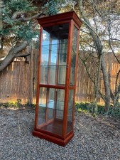 Modern Cherry wood glass tall