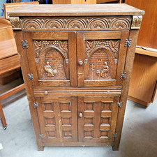 Antique Monastic Carved Oak