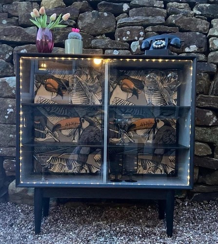 Drinks cabinet gin glasses - cabinet,