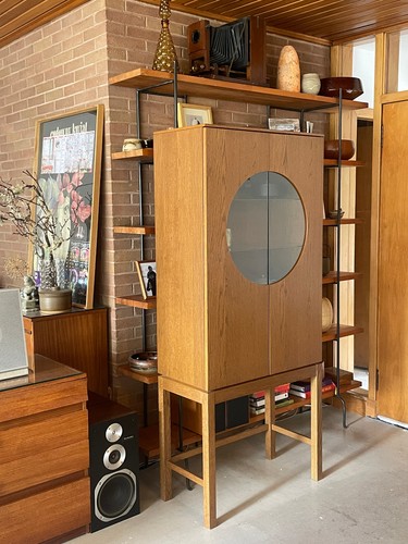 Shipping vintage teak display - shipping,