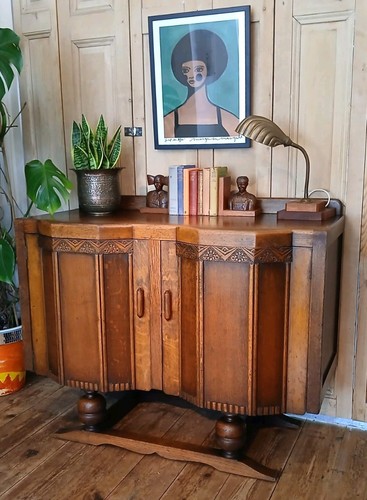 Art deco sideboard - art, oak