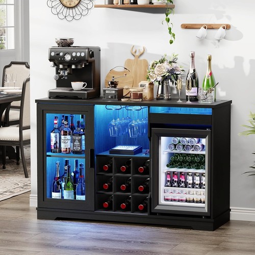 Wine bar cabinet with fridge - with,